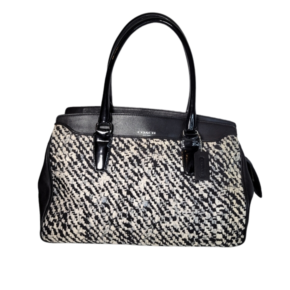 Coach Legacy print Haley satchel black leather - Picture 12 of 12